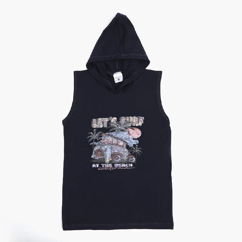 Boys Hoodie Sando T-Shirt - Navy Blue